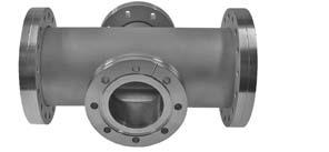 CF Fittings CF 4-way reducing crosses fixed flanges 2 rotatable flanges In-line bolt holes (straddled bolt holes on request) Fixed flanges 2