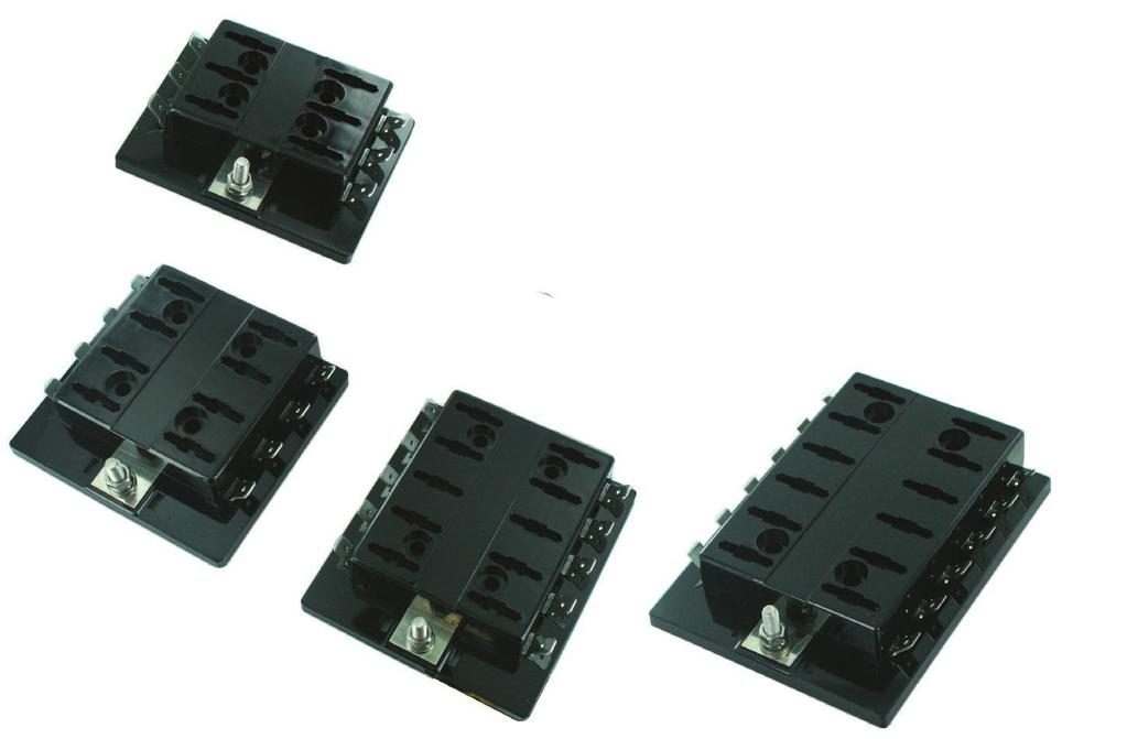766043 762132 Fuse Block (Common Hot Feed Connections) 762132 Fuse clips with screw connections simplify installation and eliminate excess wiring.