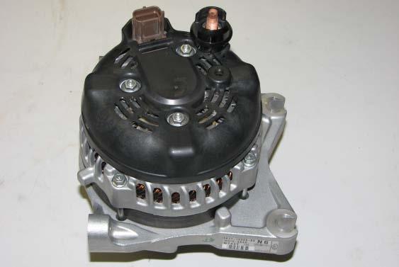 of the stator assembly within the alternator body,