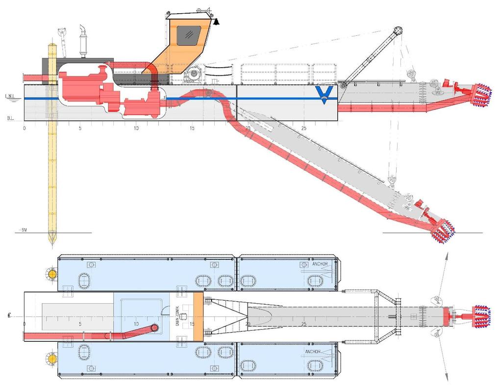 CombiSnijder 350SM MAIN PARTICULARS Length overall (Ladder raised) Length of pontoons Beam Depth Draft
