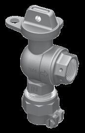 NOTE: Angle ball service valves are designed for flow from inlet (bottom) to outlet as indicated above.