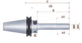 M E T R I C R A N G E ISO form design 1 ISO form design 2 ISO form design 3 24 Technical Specification ISO form AD (A/B coolant on all CAT40 and CAT50 holders) Dimensions Design Spindle Taper Part no.
