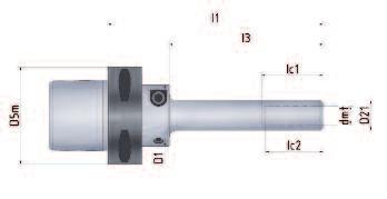 Runout accuracy < 0.004 mm at 2.5 x dm t (max. 50 mm) < 0.007 mm at 2.5 x dm t at length l1 > 125 mm Balancing grade: G 2.5 at 25 000 rpm for PSK C4 C6, HSK 50-63 and ISO 30-40 G 2.