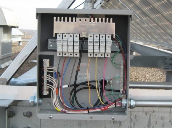 Use the hardware supplied to connect the terminal box