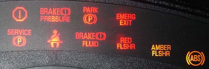 In some cases, a separate indicator lamp may be used for the ABS and a different symbol is used.