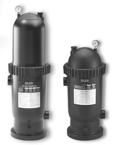 Filters - Cartridge Posi-Clear Filters PXC Series Filters Typical Installations Inground pools and inground hot tubs Quality Construction Durable two-piece tank housing constructed of rugged ABS