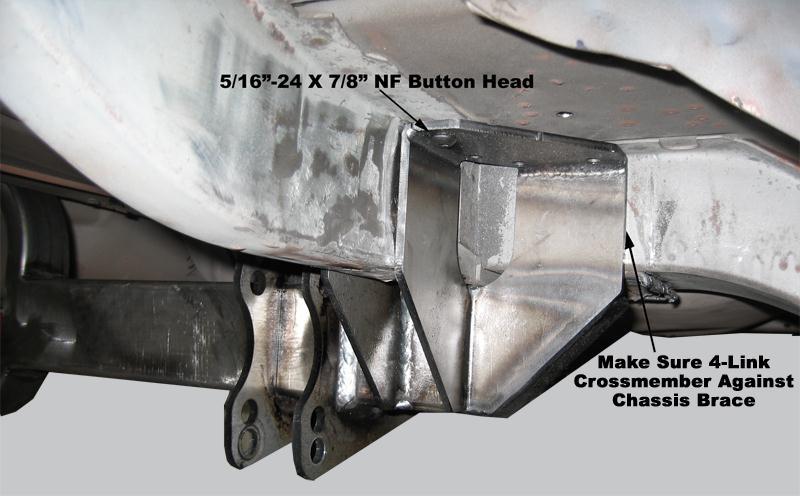 McMaster-Carr Spot Weld Hole Cutter Part Number 4096A11 Install the 4-link cross-member firmly up against the floor and tight against the chassis brace.