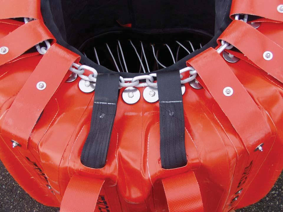 SECTION C: SHELL - BOTTOM LOOPS Bottom Webbing Loops support the chain on the bottom of the bucket, which in turn helps to distribute the water load evenly among all