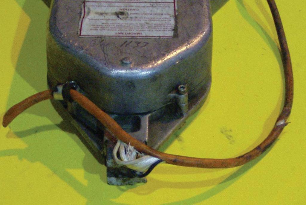 SECTION I: CONTROL HEAD - WIRES Examine the wire cover for wear, and for exposed conductors.