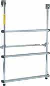 99 Stainless Steel Telescoping Pontoon Ladder Electro polished stainless steel tubing Compact design allows for easy storage Attaches to deck with shur loc latches 51" Deployed
