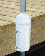 584V Bumper Mounts Bumper Mounts are made to slip over the top of your exsisting dock posts. You can then mount a wooden 2x4' or 2x6.