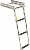Fold-down ladder for convenient boarding. 1" diameter stainless steel.