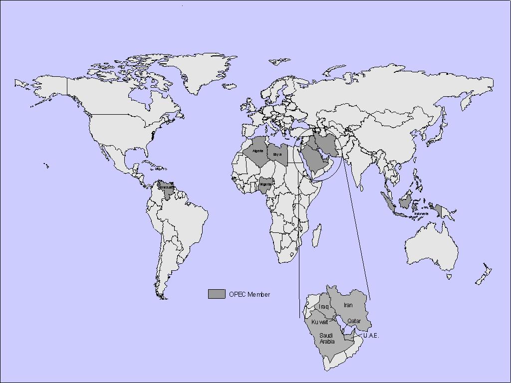 Map of world regions