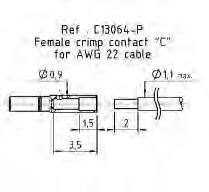 CMM 220 Female mixed-layout CRIMP Number of contacts LF pin 1 side Number of contacts opposite side LF pin 1 2 2 2 n n - y y z z - Type : S-C See