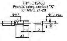 CMM 320 Female CRIMP FOR LF CONTACTS ONLY Type : S-C 3 2 2 n n n See