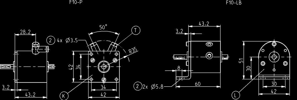 DB10 F E Stop confirm screw Order no. AI-M8x1-38 Proximity switch Order no.