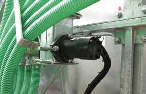 (holes) Pipe Liquid manure Soil Oil motor for auger dispenser, with interim storage