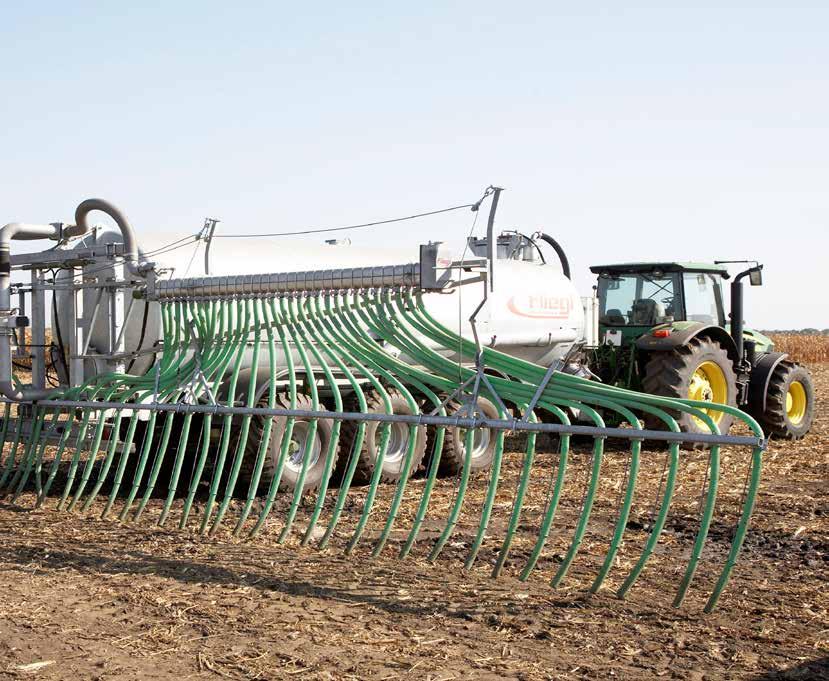 Liquid Manure Technology additional equipment from specialists of close to the ground application Dribble Bar Distributor Working widths of 6 m to 27 m Direct application of the Liquid manure via