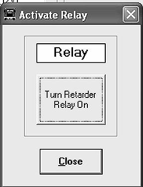 Relay Select Relay to display the Activate Relay test screen. Hydraulic Power Brake System This screen allows you to turn the Retarder Relay on or off.