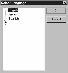 Language Main Menu Select Language from the System Setup menu. The default is English.
