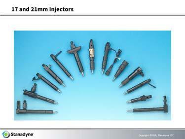 Injectors and Nozzles Be able to identify the following: 17 and 21 mm injectors