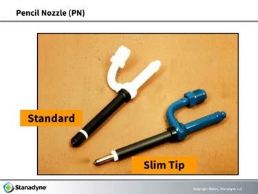 Pencil Nozzles What will be covered Components, operation and flow Understand the suitability for direct injection engines, due to size 24. STPN vs.