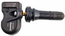 The installer can easily substitute either the rubber snap-in valve stem or a metal clamp-in valve stem on the sensor housing.