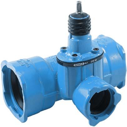 The idea of the Hawle- is based on a spigot end/socket connection, with dimensions taken over from the DCI pipe.