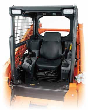 High-back Full Suspension Seat The standard suspension seat offers outstanding comfort.