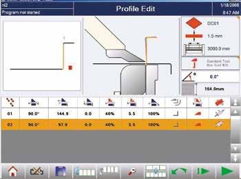The ProLink calculates cut of size and automatically creates a program.