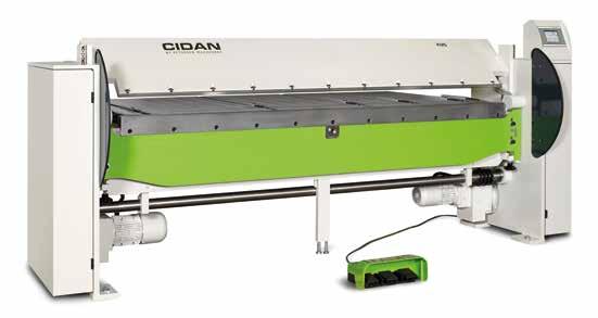KMS The Cidan folding machine model KMS is manufactured in a sturdy all-welded steel construction and as a standard feature both the folding and clamping have dual-side drives.