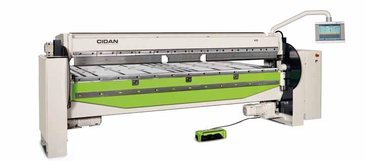k25 Cidan folding machine model K25 is a fast and easy to use machine made in a sturdy all-welded steel construction with cast iron side frames for stability.
