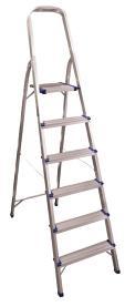 40 150 KW0102785 Step Ladder with Handle 1.7m 8 Steps Aluminium 8 1.40 2.40 1.75 0.54 5.