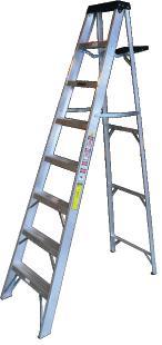 00 100 KW0101834 Step Ladder with Handle 1.0m 4 Steps Aluminium 4 0.85 1.55 1.04 0.52 3.