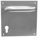 Door Furniture & Accessories STAINLESS STEEL PULL HANDLES ON BACKPLATE 1.6 mm Brushed Stainless Steel Pull Handles on Backplate (Squared corners, counter sunk holes) 075/ 1.