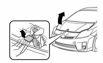 Disconnect the 12 Volt auxiliary battery under the cover in the cargo area.