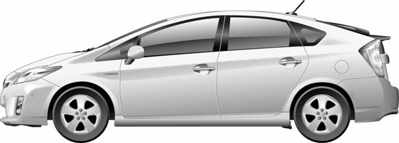 Prius Identification In appearance, the ZVW30 Prius is a 5-door hatchback.