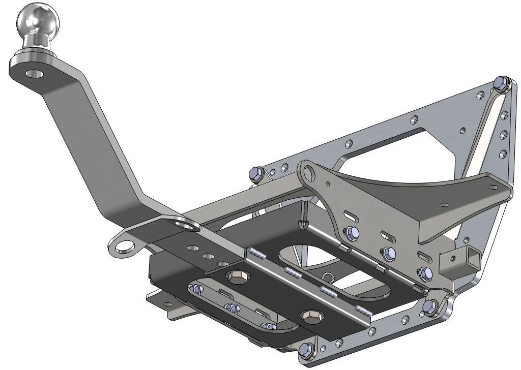 Upper Stabilizer Mount Installation: 1. Align the upper stabilizer mount with the upper frame holes and holes in the upper tray. 2. Install two m8 x 1.