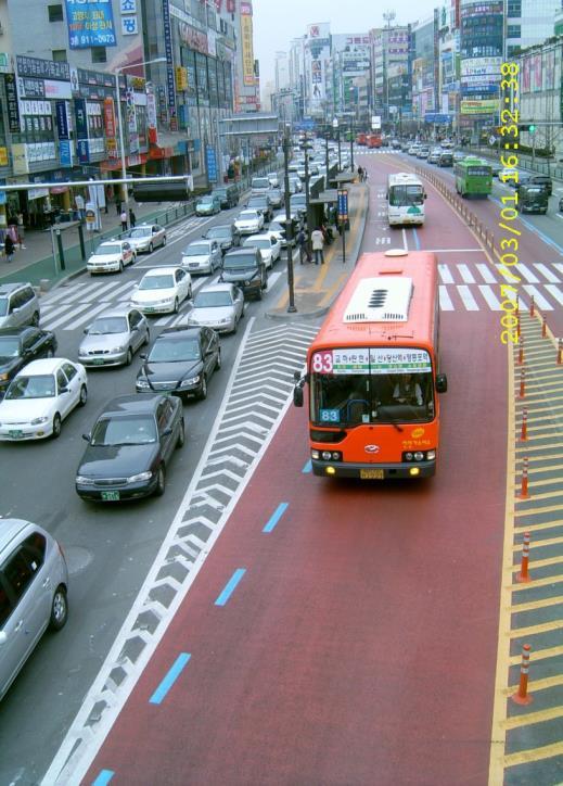2. Bus System Modernization Exclusive Bus lane Provides faster