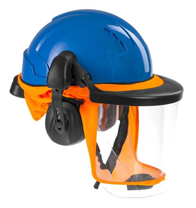Safety helmet CA-40G with grinding shield. A combination of a grinding shield and safety helmet with an integrated air distribution system.