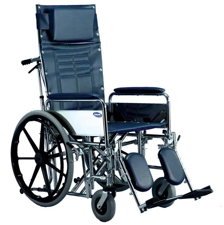 Invacare 900 Recliner Wheelchair Durable carbon steel frame Multiple width and depth combinations can accommodate almost any user Gussetted frame option withstands heavy use Dual crossbrace option
