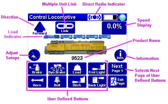 Locomotives Basic Control To control a locomotive that you have already detected, you need to press the 'Locomotive' button on the main page.