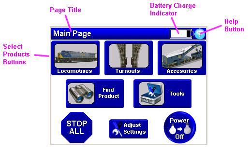 Operation HC Main Page To turn the HC on, press the Power On / Main Page button at the upper right hand corner of the HC.