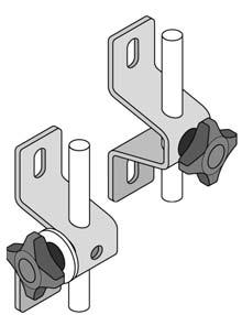 guide rail brackets Reinforced polyamide For use in high temperatures No tools required 32 39 STAINLESS STEEL GUIDE RAIL BRACKETS Material: body in stainless steel, screw in stainless steel, insert