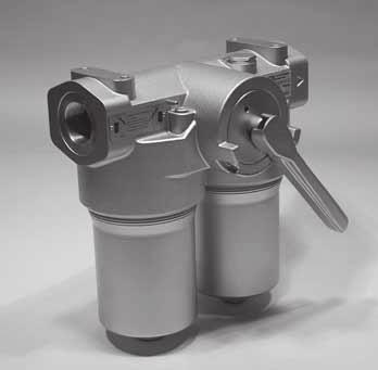 They consist of a fi lter head with built-in change-over valve and screw-in fi lter bowls.