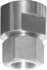 With a 3/4" BSP female to 1/2" BSP remale, free-running connector, which can be mounted in plase of the piston-cylinder system on the piston connector, the LR-Cal instrument base can be used as a