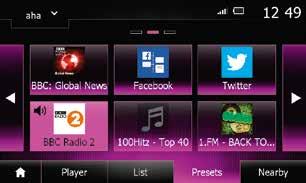html Connectivity Smartphones with the AHA app can stream internet radio (uses phone data).