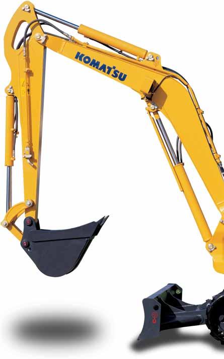 PC30MR-2 M INI-EXCAVATOR WALK-AROUND Tradition and Innovation The new compact mini-excavator is the product of the competence and the technology that KOMATSU has been acquiring for over the past