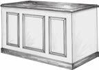 4011305 COLONIAL ALTAR, CLOSED, WITH ROUT, STAINED, 30"W X 72"L X 39"H W: 30" D: 72" H: 39" WT: 220 lb.