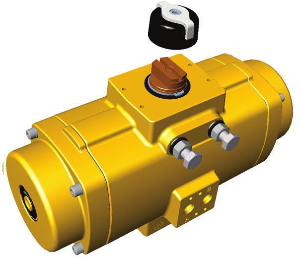 position indicator which allows clear indication of the valve's position at almost any position.
